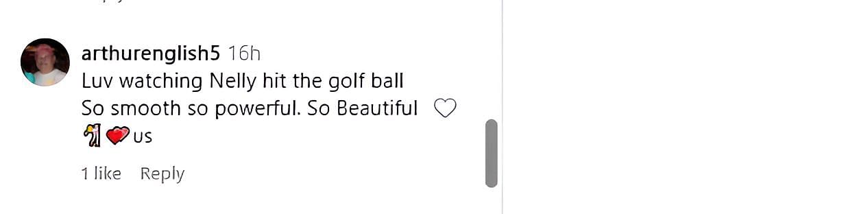 A screenshot of a fan's comment on LPGA's post - Source: Instagram@lpga_tour